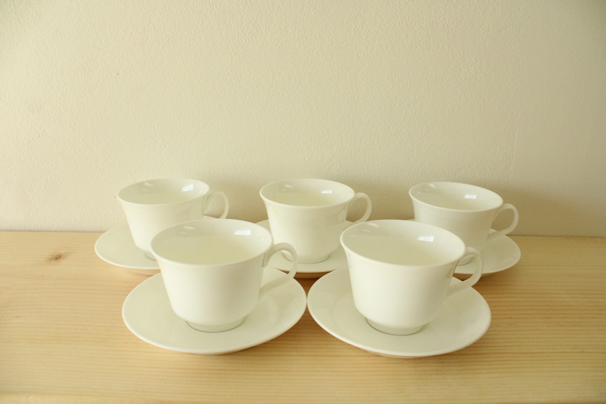 Minton White Monarch Bone China Made In England Demitasse Tea Cups | Set 5