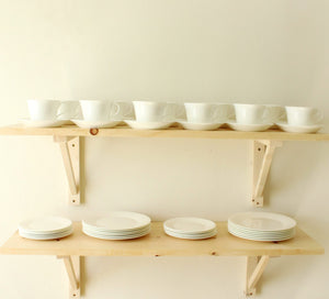 Minton White Monarch Bone China Made In England Demitasse Salad Plates | Set Of 6 | 8"