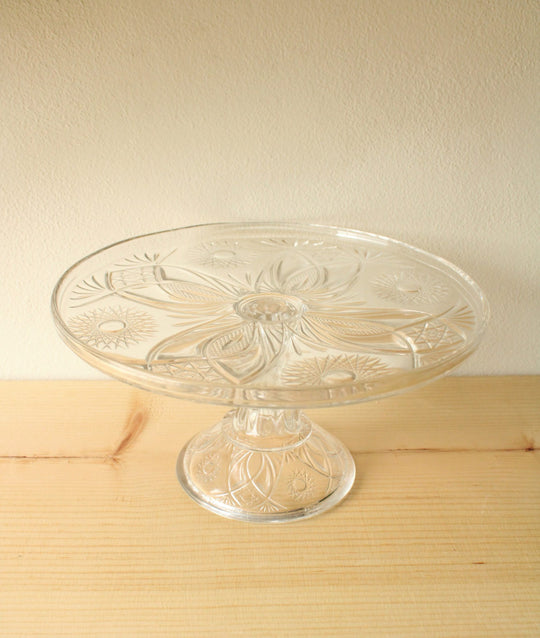 American Brilliant Cut Glass Cake Stand