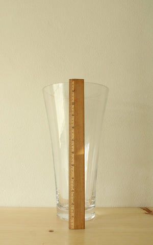 Tall 12" Flare Rim Glass Vase