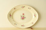 Vintage Household Institute Priscilla Eggshell Nautilus Floral Platter | 13 1/2"