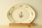 Vintage Household Institute Priscilla Eggshell Nautilus Floral Platter | 13 1/2"