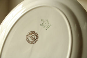 Vintage Household Institute Priscilla Eggshell Nautilus Floral Platter | 13 1/2"