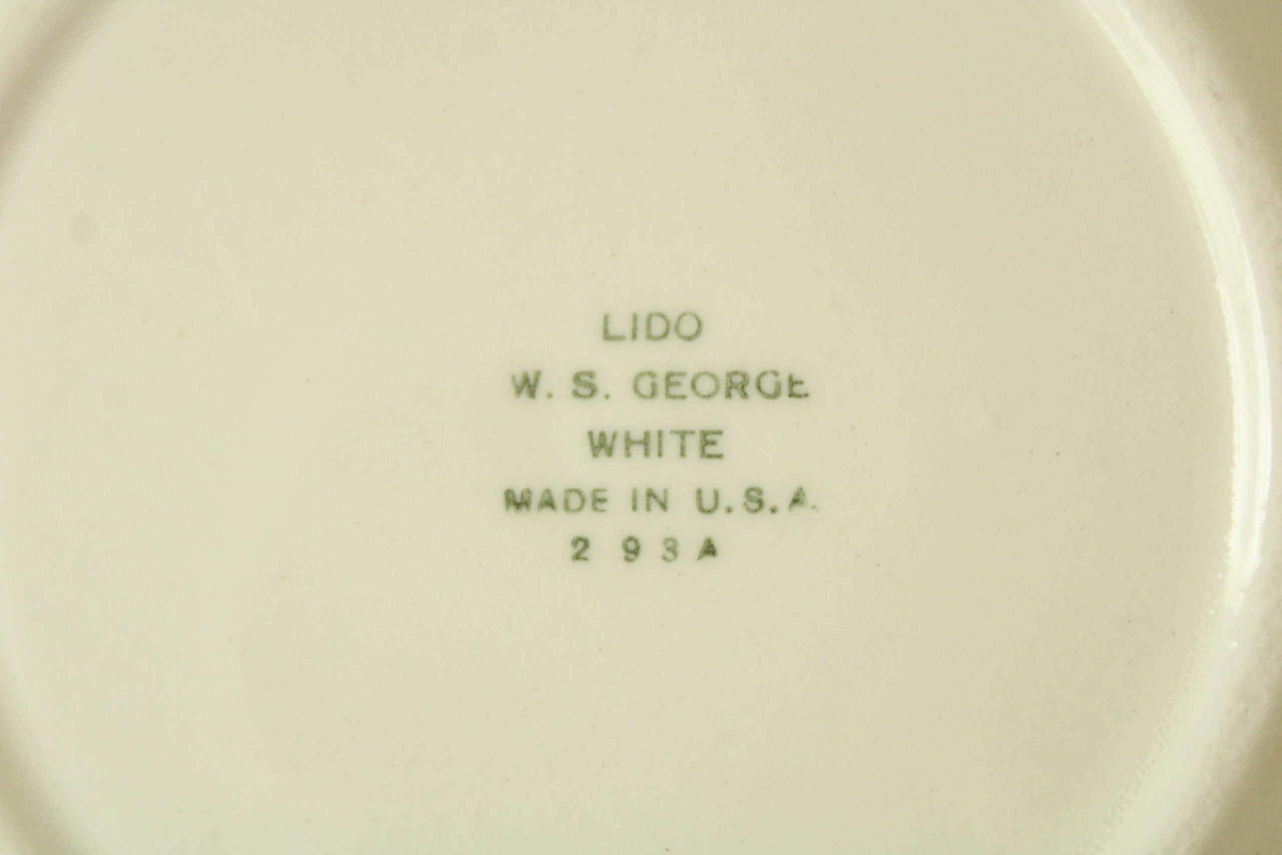 RARE Lido W.S. George Poppy Flower White Made In The USA 293A 7″ Dessert/Salad Plates | Set Of 7