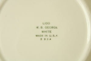 RARE Lido W.S. George Poppy Flower White Made In The USA 293A 7″ Dessert/Salad Plates | Set Of 7