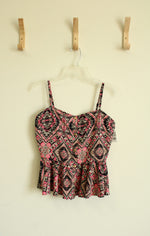 B Jewel Pink Patterned Top | Size S
