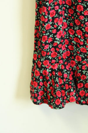 Christopher & Banks Red Floral Skirt | Size 6
