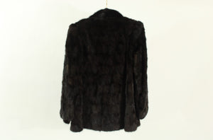 Anthony's Furs Black/Brown Genuine Fur Coat | Size XL