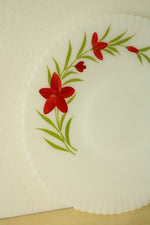 Made In The USA Red Flower Plates | 11" | Set Of 3