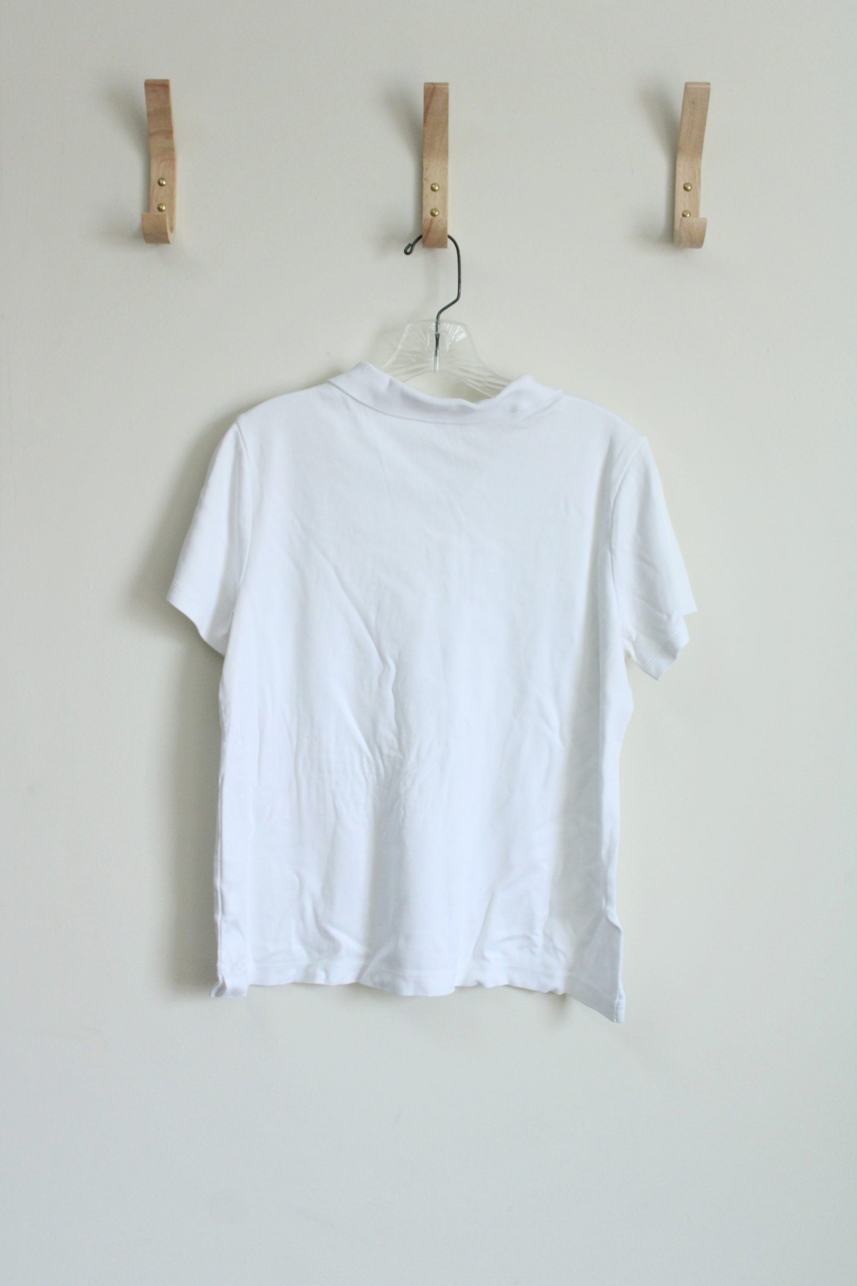 Lands' End White Polo Shirt | Size M