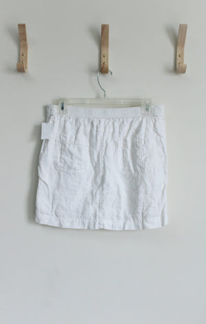 Max Studio White Linen Skirt | Size S