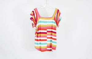 Harlow & Rose Colorful Striped Top | Size M