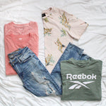 Old Navy Salmon Striped Tee | M