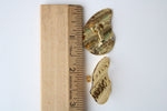 Vintage Napier Hammered Gold Metal Screw Back Gold Finish Earrings