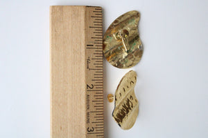 Vintage Napier Hammered Gold Metal Screw Back Gold Finish Earrings