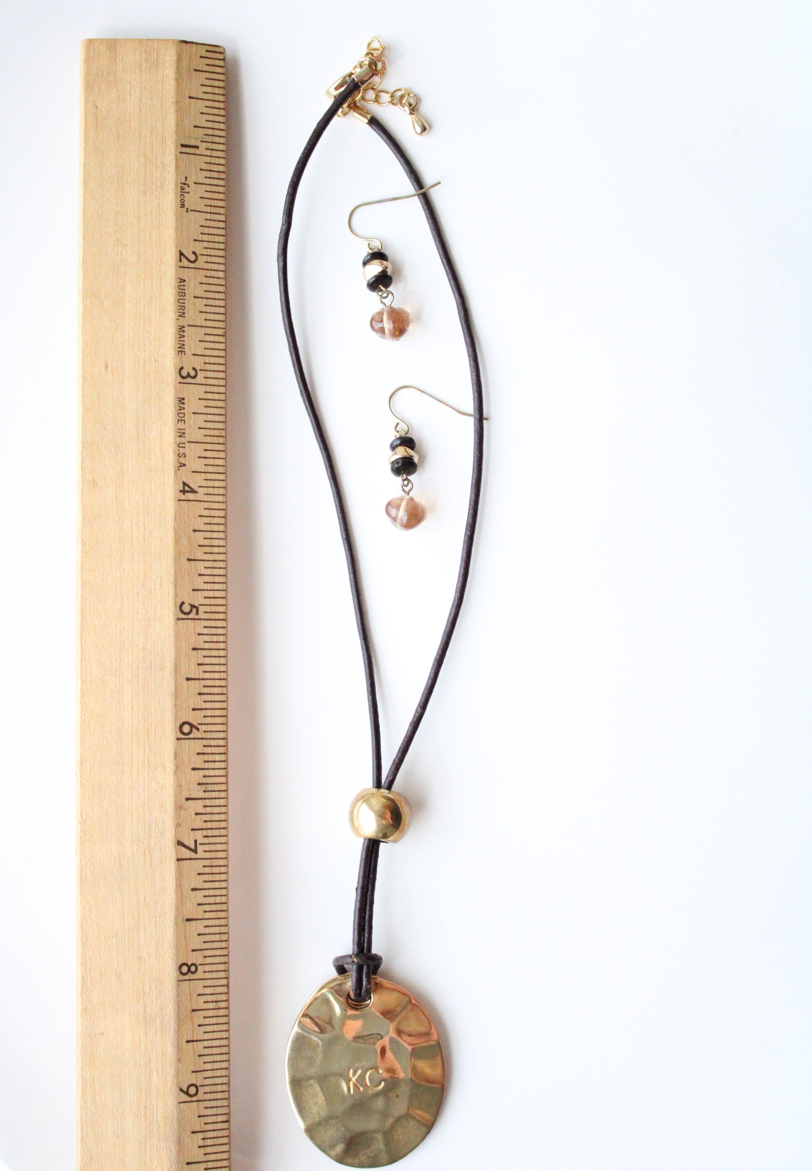 KC Gold Black Necklace & Earring Set