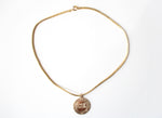 EJH Etched Initial 1/20 12KT Gold Fill Necklace