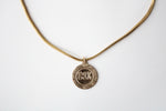 EJH Etched Initial 1/20 12KT Gold Fill Necklace