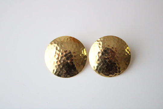 Napier Hammered Gold Clip On Earrings