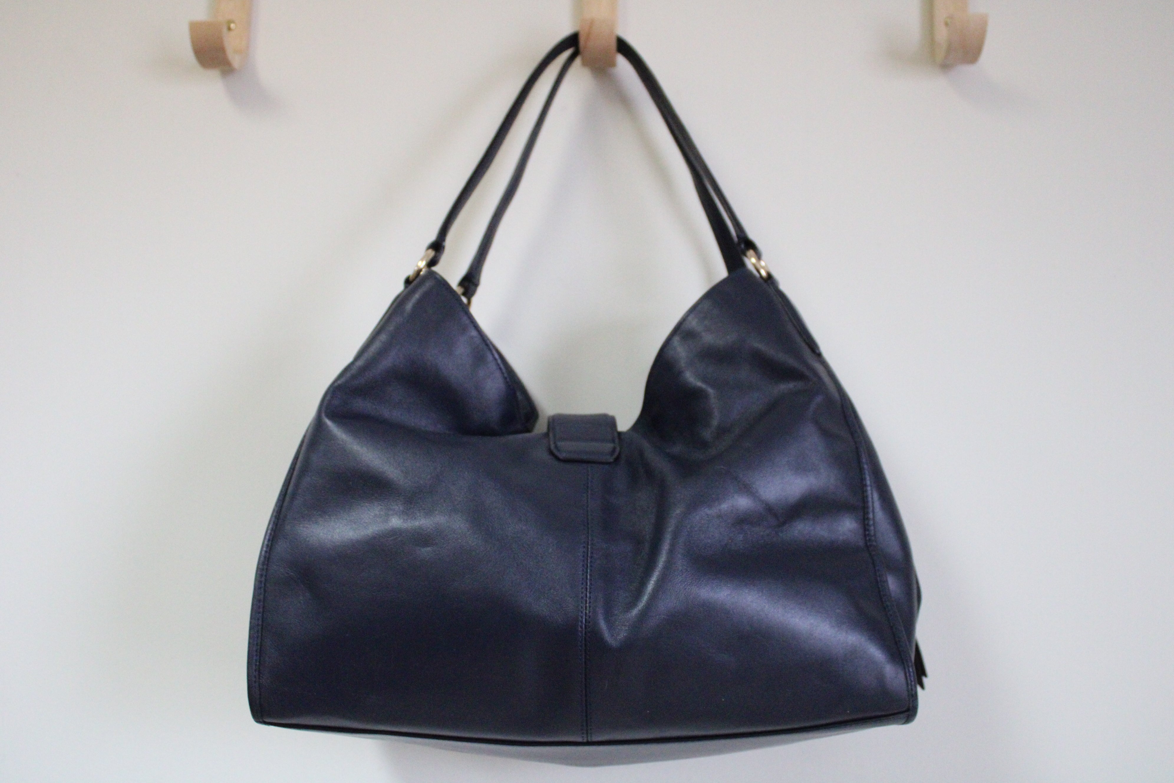 Coach Carlyle Bag In Smooth Navy Leather