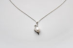 Genuine Pearl Sterling Silver Pendant Necklace