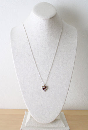 Red Stone Heart Necklace