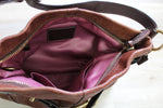 Coach Brown All Leather Hobo Carryall Handbag Purse