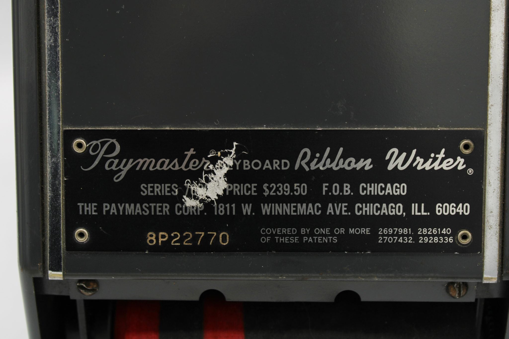 Paymaster Keyboard Series 7000 Ribbon Writer