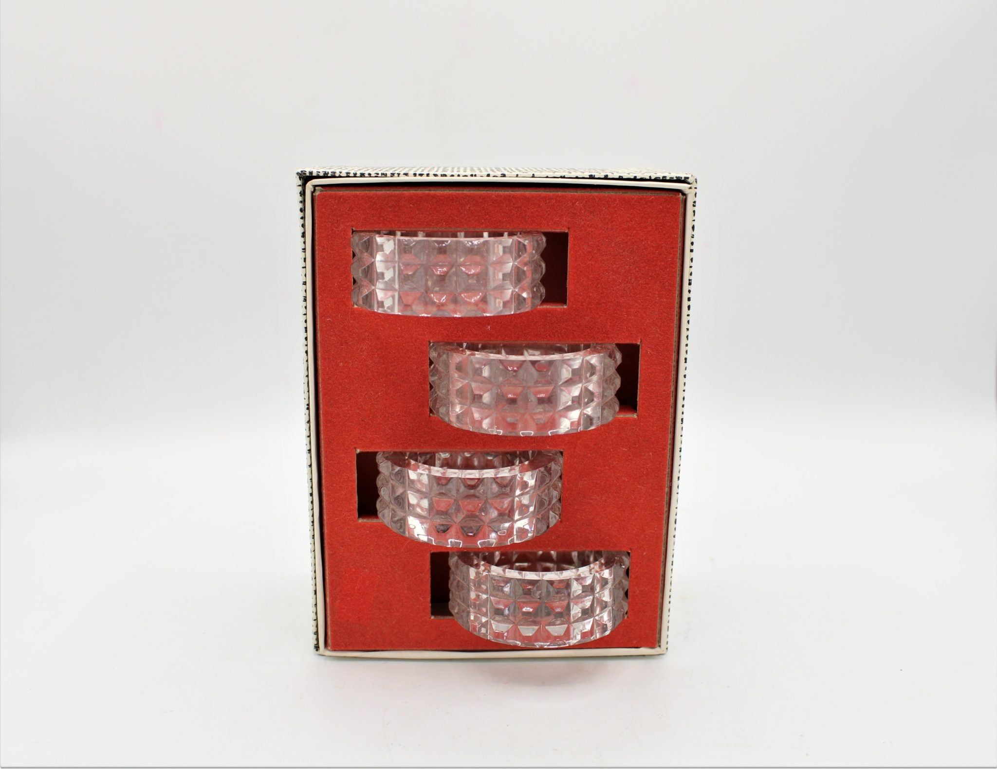 Golden Crown E&R Western Germany Genuine Lead Crystal Napkin Rings | Set Of 4