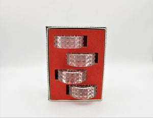 Golden Crown E&R Western Germany Genuine Lead Crystal Napkin Rings | Set Of 4