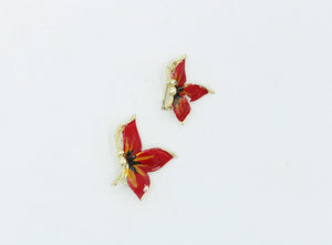 Red Butterfly Pins | Set Of 2