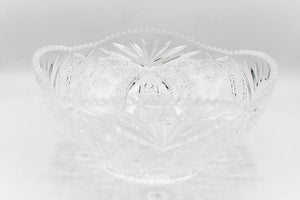 Etched Glass Serving Bowl