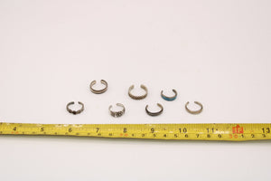 Assorted Sterling Toe Rings (7 Total)