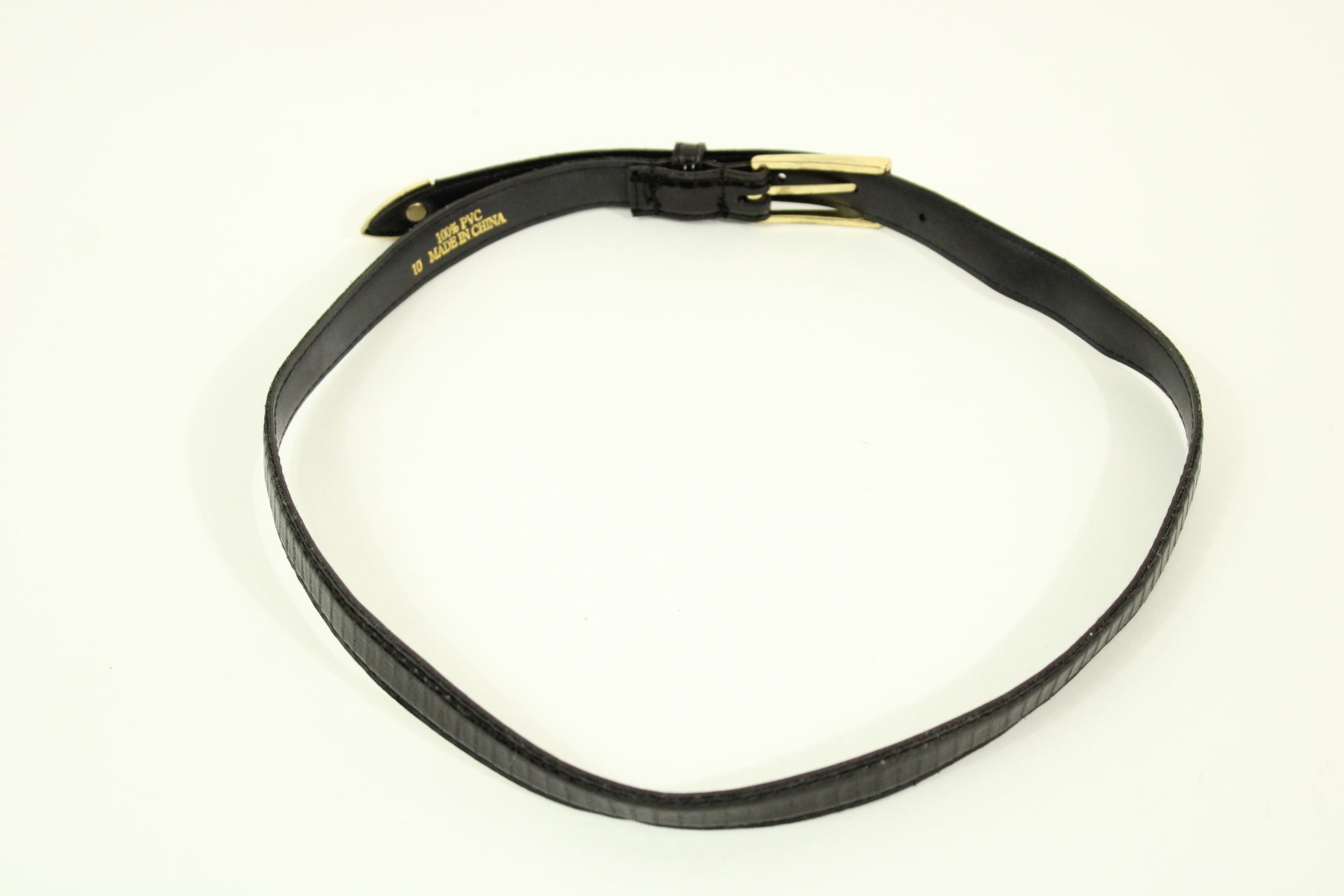 Black Faux Snakeskin Belt | Size 10 | 27-31"