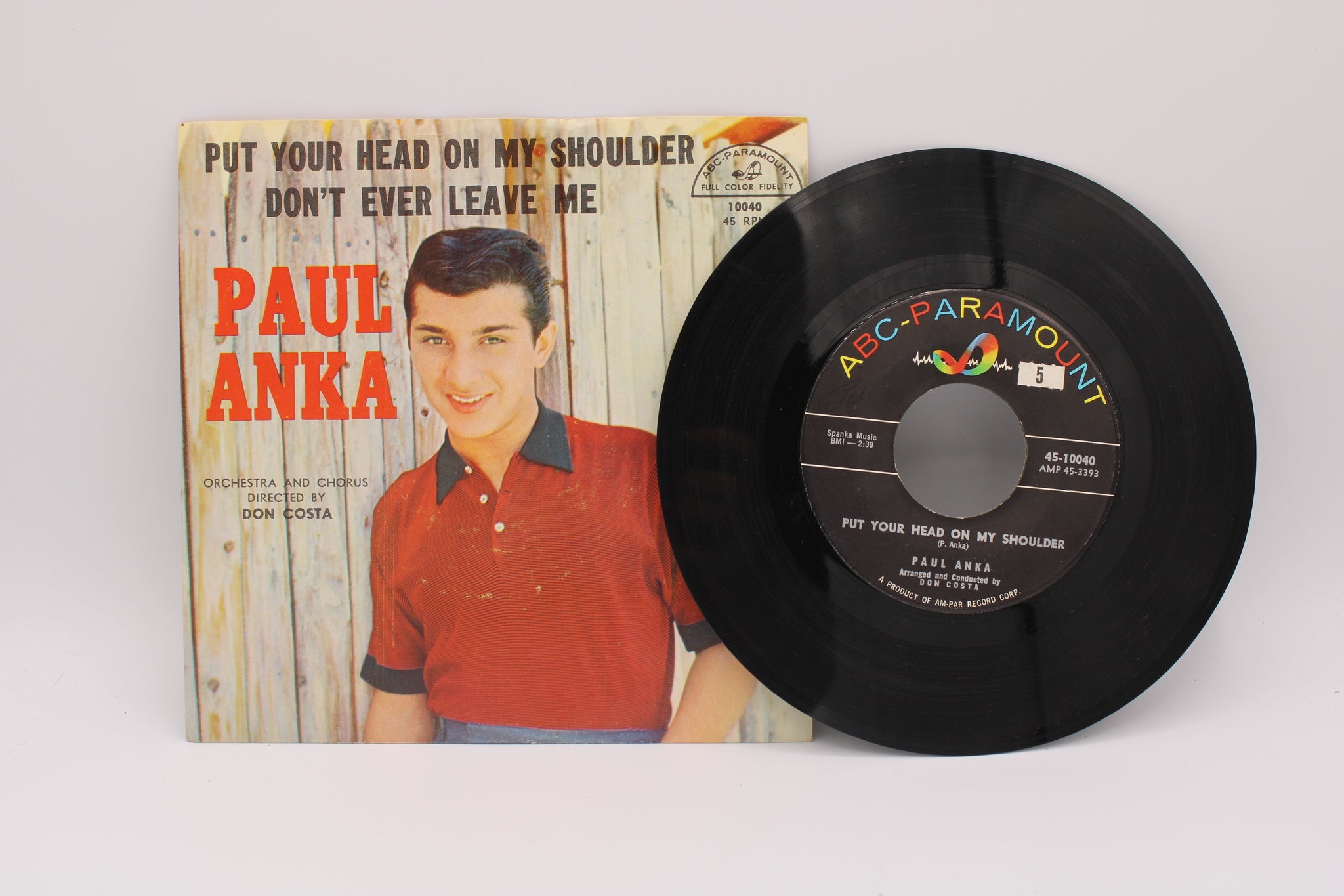 Paul Anka Don't Ever Leave Me 7" Record