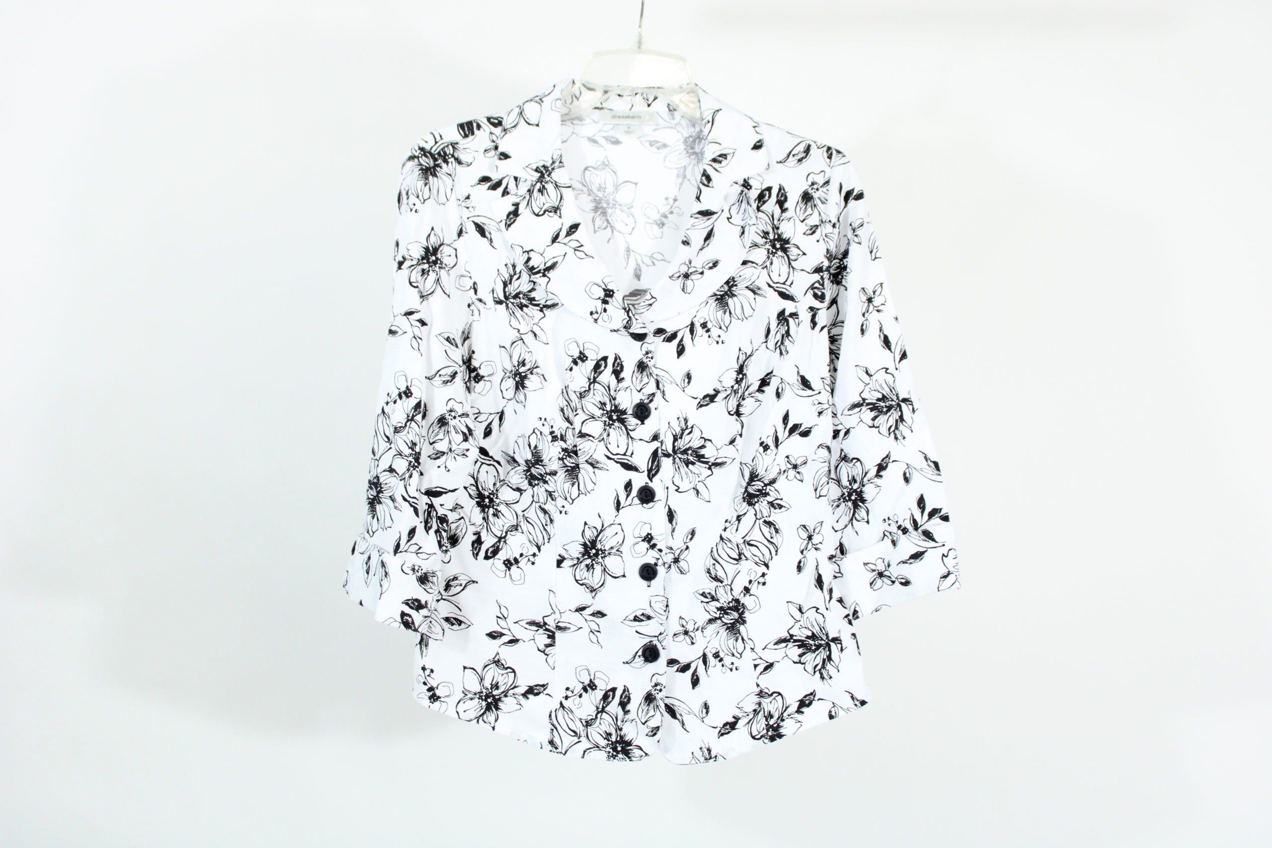 DressBarn White & Black Top | Size M