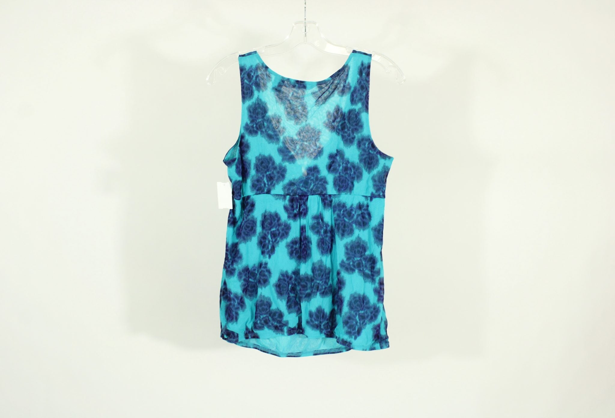 New York & Company Blue Patterned Top | Size L