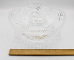 Etched Glass Serving Bowl