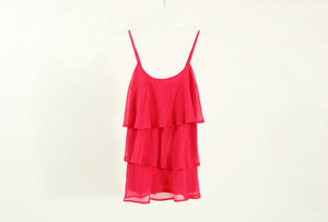 Candie's Hot Pink Tiered Top | Size M