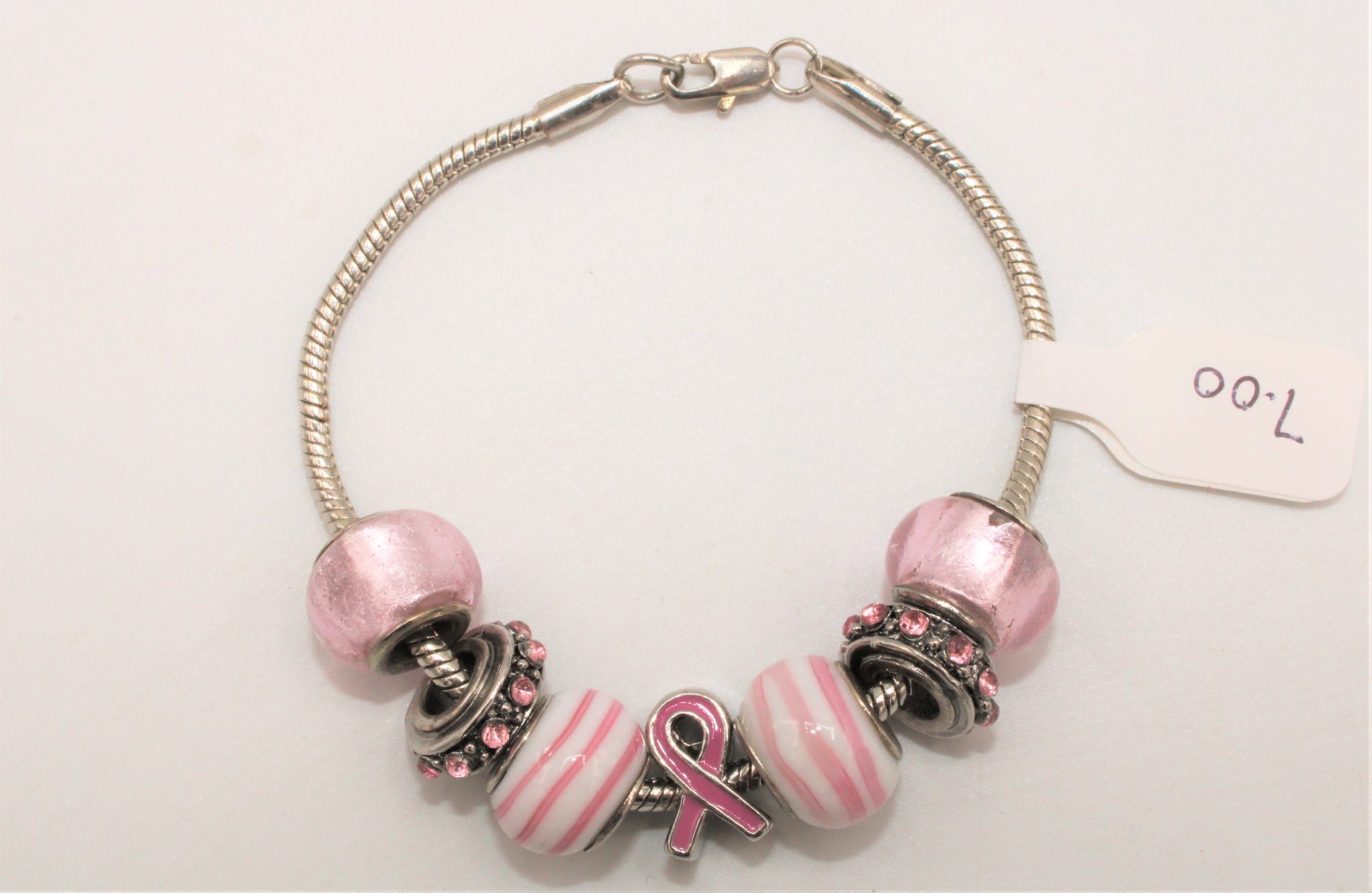 Breast Cancer Awareness Charm Bracelet