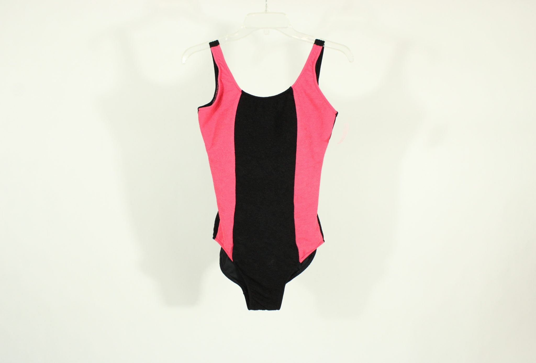 Sporti Textured Black & Pink Swim Suit | Size 10