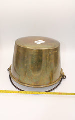 Vintage Gold Pot/Bucket with Curved Bottom