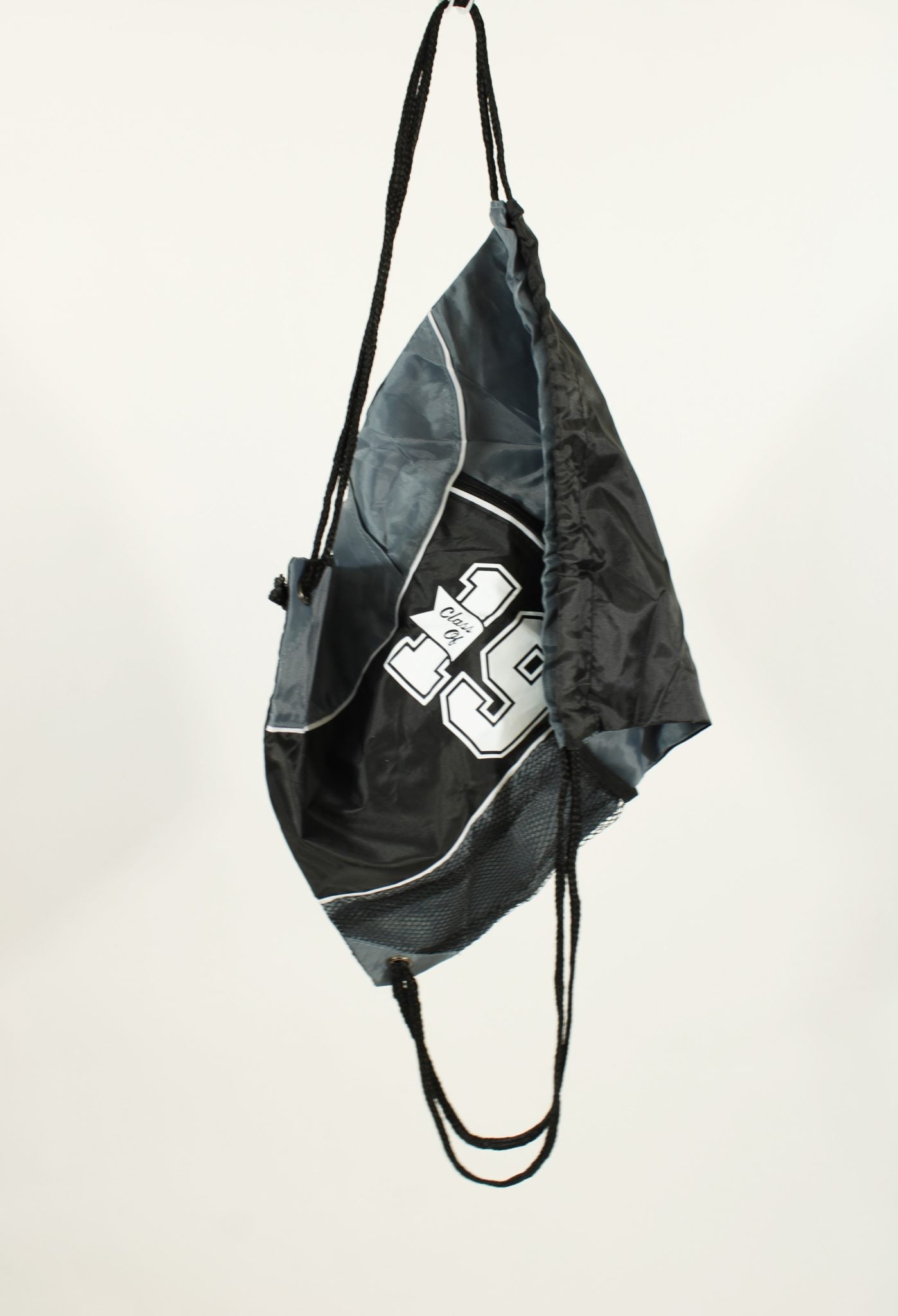 Gray/Black Nylon Drawstring Bag (Class of 19)
