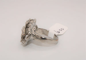 Clear Stone Flower Ring | Size 8