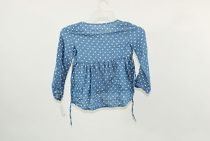 Blue Polka Dot Shirt | Size 12/14