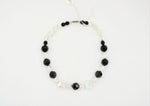 Black & Clear Glass Beaded Necklace