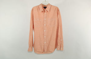 Lands' End Orange Long Sleeve Shirt | Size L
