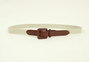Taupe Brown Buckle Belt | 37-42"