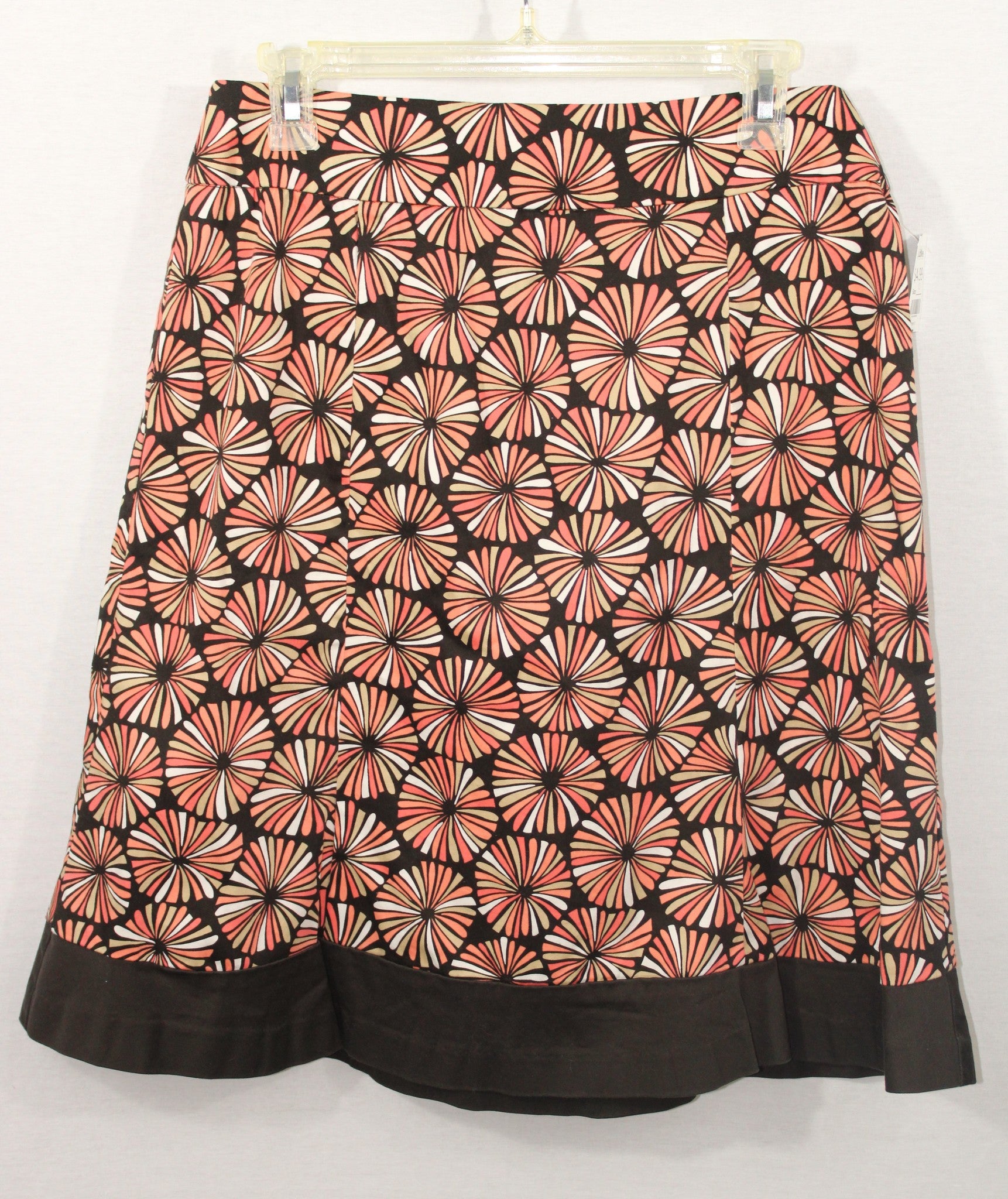 Pink & Brown Patterned Skirt | Size 10