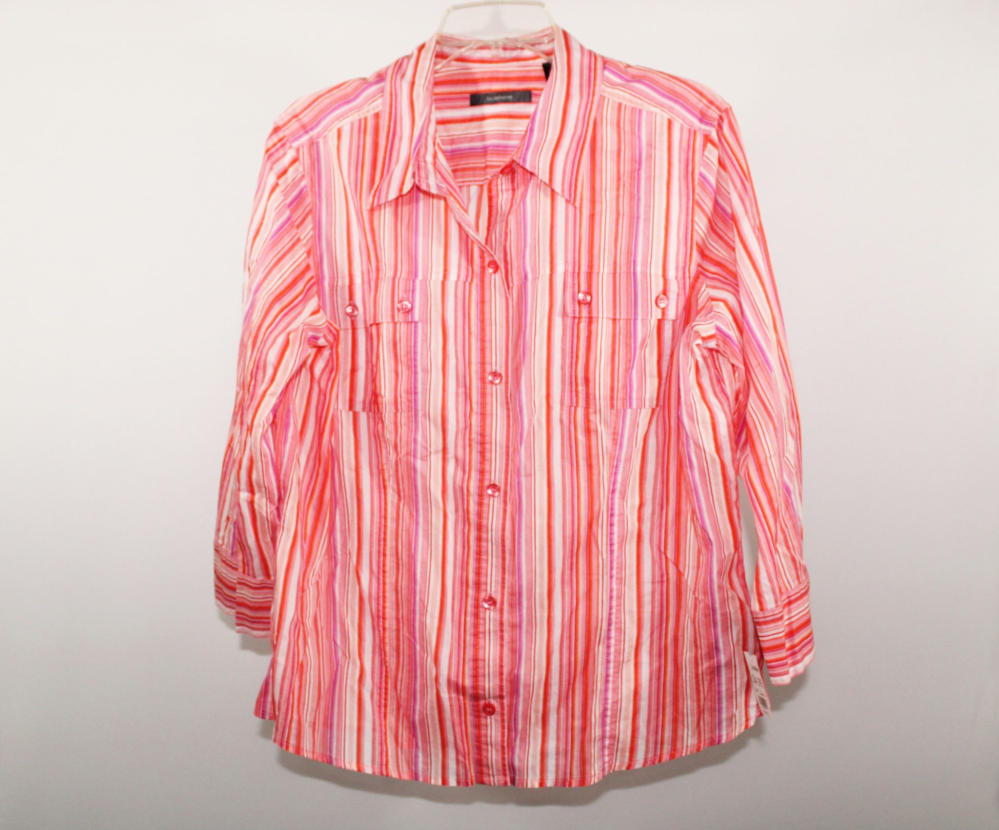 Liz Claiborne Pink Striped Top | XL